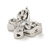 Brass Micro Pave Clear Cubic Zirconia Beads LS-KK-Z057-08P-2
