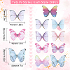 180Pcs 9 Style Two Tone Polyester Fabric Wings Crafts Decoration FIND-SC0004-17-2