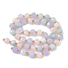 Natural Lavender Amethyst & Aquamarine & Madagascar Rose Quartz Beads Strands G-G271-D01-6x8mm-3