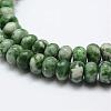 Natural Green Spot Jasper Beads Strands G-G665-13-6x4mm-2