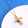 304 Stainless Steel Religion Cross Pendant Necklace QH8600-1-1