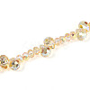 Electroplate Glass and Acrylic Rhinestone Beads Strands MAK-T011-07F-3