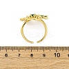 Brass Micro Pave Cubic Zirconia Adjustable Cuff Rings for Women RJEW-U053-05G-5