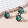 Fashionable high-end Alloy Enamel Conch Stud Earrings & Rings VO6722-4
