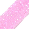 Baking Electroplate Glass Beads Strands DGLA-A039-J8mm-B09-1