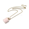 Openable Natural & Synthetic Mixed Stone Perfume Bottle Pendant Necklaces for Women NJEW-F296-01G-6