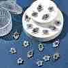 10Pcs Evil Eye Alloy Resin Pendants PALLOY-FS00058-02-8