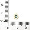 Teardrop Brass Micro Pave Cubic Zirconia Cabochons KK-P345-13G-B08-3
