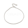 925 Sterling Silver Rope Chain Bracelets for Women BJEW-E101-01S-05-1