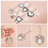 6 Sets 6 Styles Zinc Alloy Heat Transfer Sublimation Blank Pendant Decorations AJEW-GA0007-54-4