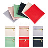 6Pcs 6 Colors Imitation Leather Jewelry Storage Zipper Bags ABAG-TA0001-66A-1