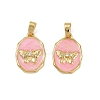 Brass Micro Pave Cubic Zirconia Pendants KK-C093-05G-02-1