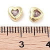 Brass Micro Pave Cubic Zirconia Beads KK-C051-26G-04-3