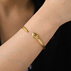 304 Stainless Steel Snake Cuff Bangle BJEW-F456-01G-4
