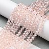 Transparent Electroplate Glass Beads Strands GLAA-F029-4mm-C26-4
