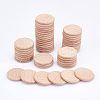 50Pcs Unfinished Natural Beech Wood Cabochons WOOD-HY0001-01-5