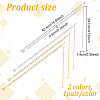 2 Pairs 2 Colors Rhinestone Chain Non-slip Bra Straps FIND-GO0002-48-2