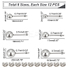 36 Pairs 6 Style 304 Stainless Steel Ball Stud Earrings STAS-DC0003-70-3