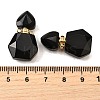 Natural Obsidian Perfume Bottle Pendants G-L623-12G-06-3
