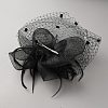 Women's Fascinators Feather Hat for Party Decoration AJEW-WH0650-73-2