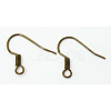 Brass Earring Hooks KK-Q367-AB-1