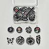 18Pcs 9 Styles Alloy Enamel Pendants FIND-FS0004-51-6