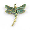 Dragonfly Zinc Alloy Big Pendant Rhinestone Settings X-PALLOY-R065-090-FF-2