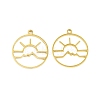 5Pcs 201 Stainless Steel Pendants STAS-M056-01B-G-1