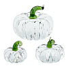 3Pcs 3 Styles Glass Pumpkin Display Decorations DJEW-PH0001-68A-1