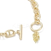 Brass Mariner Link Chain Bracelet Making KK-U020-12G-3