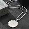 201 Stainless Steel Rhinestone Pendant Necklaces for Women LS-NJEW-U021-08P-3
