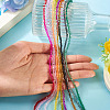 9 Strands 9 Colors Gradient Color Baking Paint Glass Bead Strands DGLA-TA0001-36-6