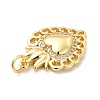 Rack Plating Brass Micro Pave Cubic Zirconia Pendants X-KK-K270-16G-3