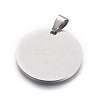 Tarnish Resistant 304 Stainless Steel Stamping Blank Tag Pendants STAS-L218-03P-2