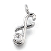 Brass Micro Pave Cubic Zirconia Pendants KK-B132-12P-F-1