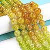 Spray Painted Crackle Glass Beads Strands DGLA-C002-10mm-11-2