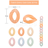 150Pcs 6 Colors Imitation Jelly Acrylic Linking Rings JACR-CJ0001-01-2