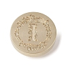 Golden Tone Wax Seal Brass Stamp Head DIY-B079-01G-I-2
