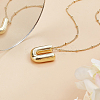 1pc Brass Chain with Alloy Letter Pendants Necklaces NJEW-LP0001-41U-G-3