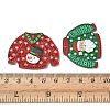 Christmas Opaque Printed Acrylic Pendants OACR-B050-01-3