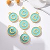 Golden Plated Alloy Enamel Charms ENAM-S118-05C-5