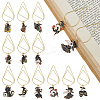 12Pcs 12 Styles Gothic Style Iron Paper Clips AJEW-AR00005-1