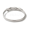 Stainless Steel Crystal Rhinestone Twist Hinged Bangles for Women BJEW-G719-15P-3
