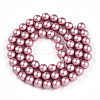 Baking Paint Pearlized Glass Pearl Bead Strands HY-N002-6mm-C01-3