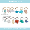 120Pcs 30 Styles Chip Gemstone Charms PALLOY-HY00045-2
