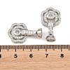 Brass Micro Pave Clear Cubic Zirconia Fold Over Clasps KK-H292-14P-3