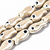 Handmade Porcelain Ceramic Beads Strands PORC-T006-03K-1