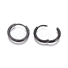 304 Stainless Steel Huggie Hoop Earrings EJEW-F111A-17mm-B-3