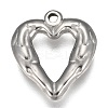 Non-Tarnish 304 Stainless Steel Open Pendants STAS-I105-09P-C-1