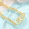 Brass Micro Pave Cubic Zirconia Link Bracelets BJEW-S158-13G-A-2